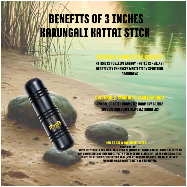 Natural 3 Inches Karungali Kattai Stick